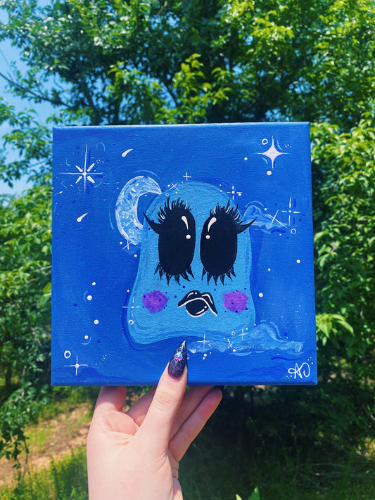 Gothic Glitter Ghostie Painting