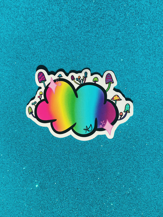 Mushie Cloud Glossy Sticker
