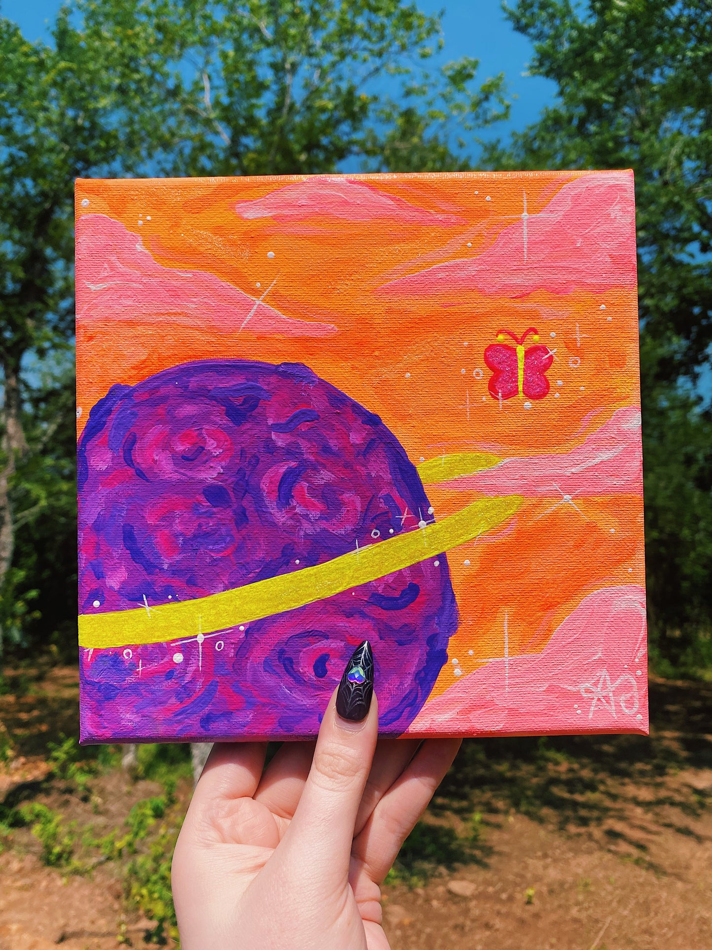 Space During Sunset Painting