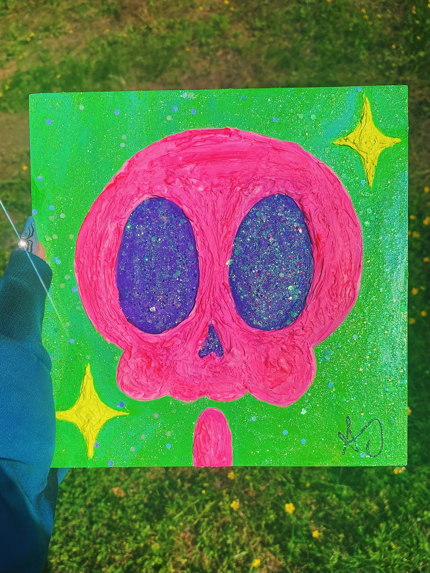 Atomic Skelly 3D Acrylic Painting