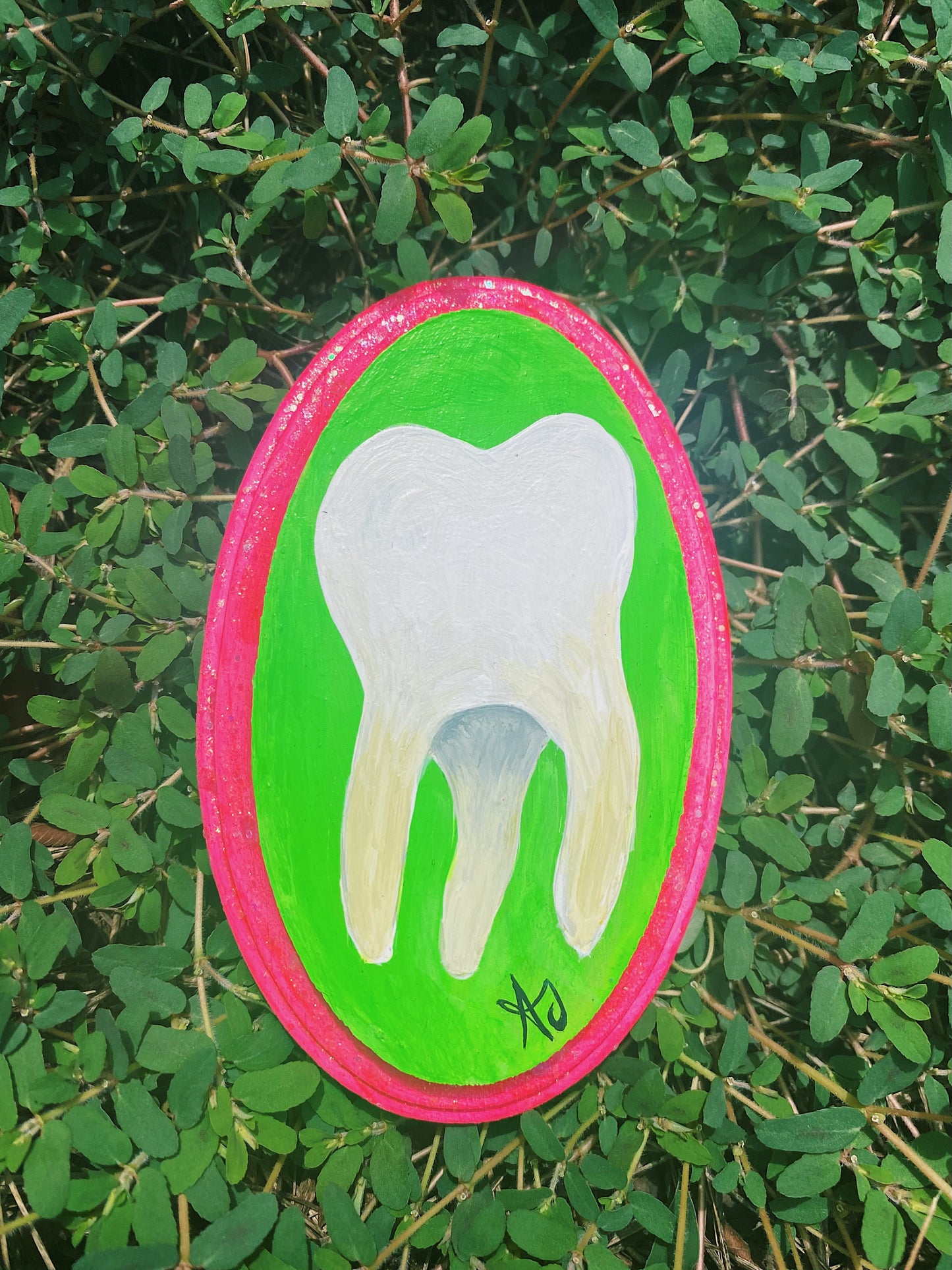 Watermelon Tooth Acrylic Painting